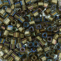 Бисер Япония "TOHO" CUBE 1.5 мм 5 г №0271 оливковый/радужный